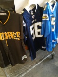 Jerseys. Padres -M , Chargers #56 -46, Chargers Gates -L