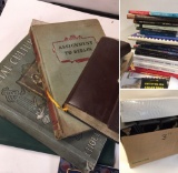 Lot assorted books and binders