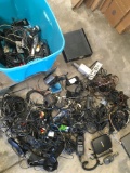 Large lot of assorted items. Adaptors, tuners, car chargers, cell phones, etc