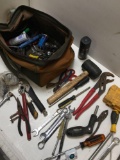 Tool bag and large lot of assorted tools