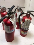 4) fire extinguishers