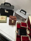 5 assorted storage/ jewelry boxes