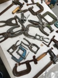 Lot. Assorted C clamps 19 pieces
