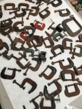 Lot. Assorted C clamps. Majority are Hargrave. 48 pieces