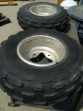 2) Dunlop ATV/ quad wheels tires AT-22x7-10