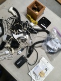 Lot. Assorted phone chargers, pager, etc