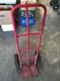 Red Hand Truck, deflated tires