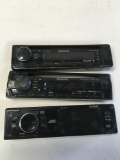 3 pieces. Car flame plates. 2) Kenwood 1) JVC