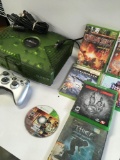 Xbox Halo Special Edition box, 7) games, controller