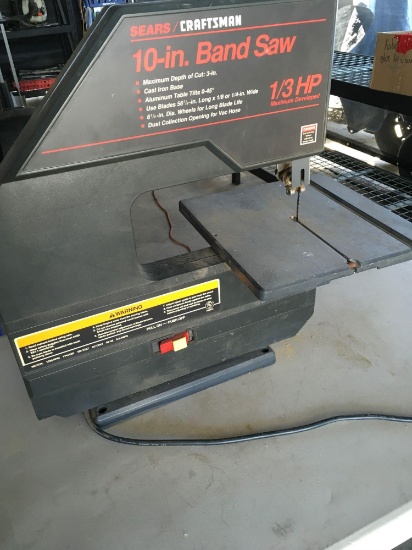 Sears Craftsman 10" Band Saw model 113.244501. Turned on WORKS