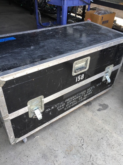 Anvil transport, clamp on lid, multipurpose, utility, wheeled case. 50" W x 23" D x 29" T