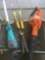 Gardening tools. Black and Decker blower, Ferrex pole saw Untested & Brush Shears.