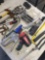 Grouping of assorted tools, stapler, hammers etc.
