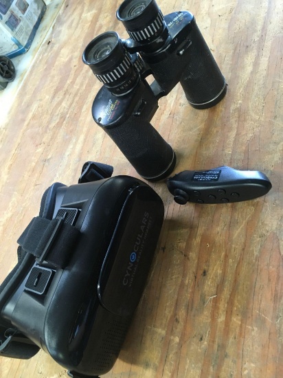 Cynaculars with remote and Taxco zoom fully coated model 109 binoculars