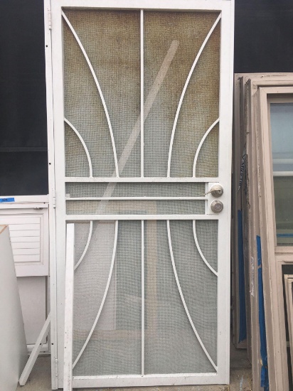 Metal screen door. 8' T x 38" W