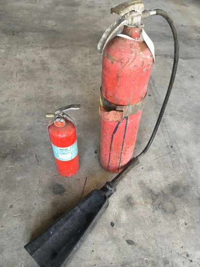 Fire extinguishers. 28" with model H horn & 14"