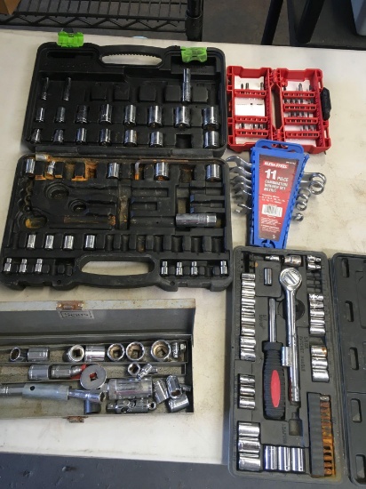 6 Tool sets. Sears, Pittsburgh, Ultra Steel, Milwaukee, Hyper Tough