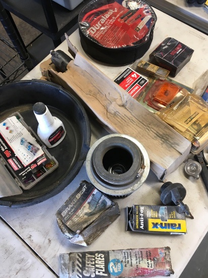 Assorted new and used car parts
