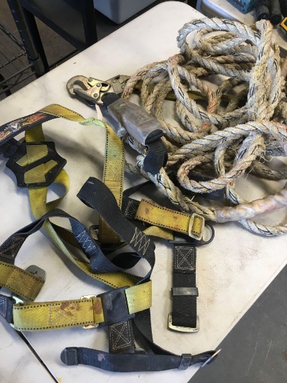 Harness and rope with Lanyard