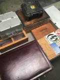 Grouping of assorted Cigar boxes, Storage cases, & Briefcase 8 pieces