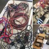 Jumper Cables, Outdoor Lighting, & Group of Misc. items