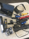 Group of assorted flashlights, etc. UNTESTED AS-IS