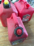 2) gallon 1) gallon gasoline containers