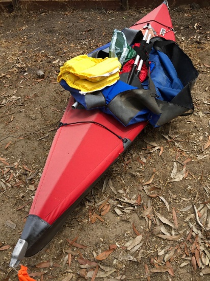 Folbot 11' Kayak with 2 paddles and accessories