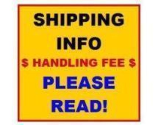 SHIPPING INFO. ONLY. DO NOT BID ON THIS ITEM, READ ONLY