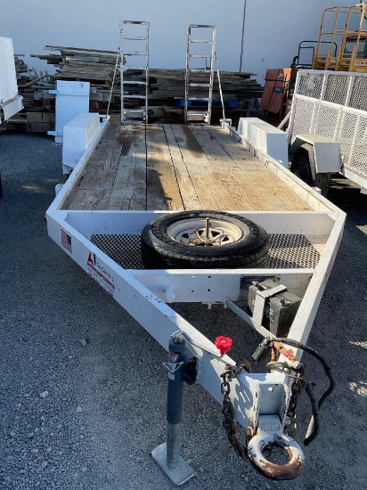 Equipment trailer, Tandem axles, 16' L x 6½' w bed, overall 22½'