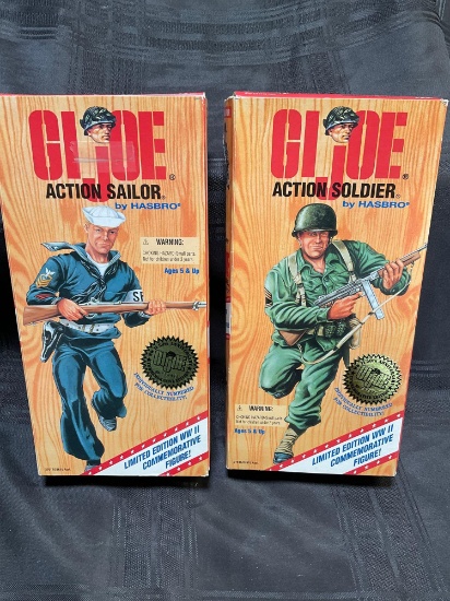 Vintage Hasbro. Open box Action Sailor No 008449 & Action soldier No 007578