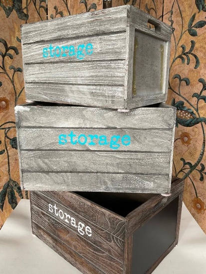 3 pieces. Storage boxes/crates