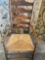 Vintage chair. All wood frame, wicker seat