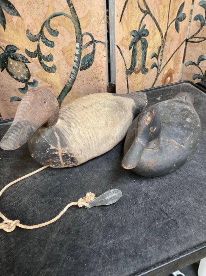 14" Vintage wood duck decoys