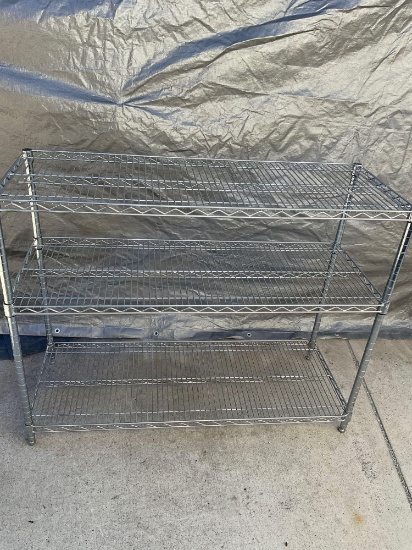 Ultradurable NSF, 3 tier, stainless steel rack. 37" Tx 48" W x 18" D