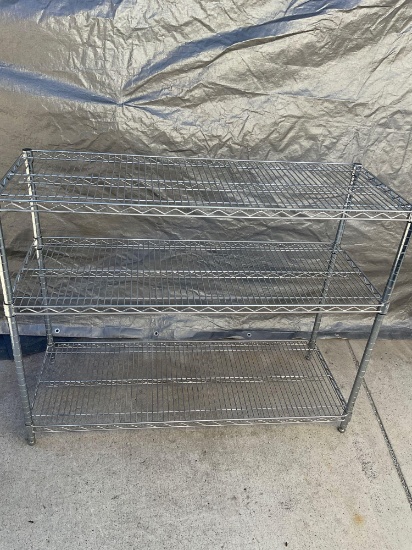 Ultradurable NSF, 3 tier, stainless steel rack. 37" Tx 48" W x 18" D
