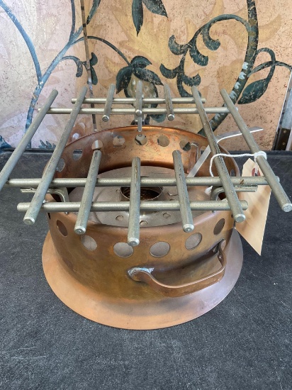 Vintage unique copper burner. 6"T x 9" W