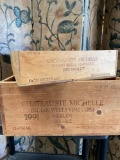 Vintage Chateau Ste Michelle Indian Wells Vineyards 1991 & 1995 advertising crates