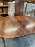 Vintage Walnut Expandable Dining table by CJ Rosengaarden, with two leaves.