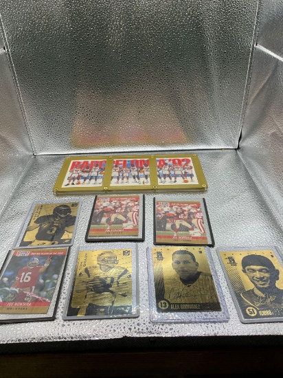 Laser Line Gold Cards & NFL Pro Set Sports trading cards.