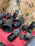 Photography, camera lenses, assorted. 12 pieces