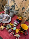 Curios, miscellaneous. Dragon stein cup, HD items, paper weights, toys, Gifts Of Love commemorative