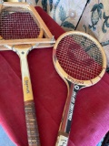 Tennis rackets, Spaulding, Challenge Cup, Pancho Gonzalez autograph