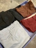 Pants, western ware. 38 x 32. 2) black 1) burgundy 1) brown 1) grey