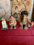 Ogres. 3 pieces 1) Henning carved by hand in Norway 2) Hand made by # 124 & 119