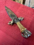 Medieval/ Goth style knife with Gargoyle decorations