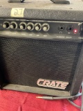Amp, crate, GX-15 with RH186 instrument cable. Turned on