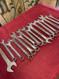 Tools, wrenches, assorted. 16 pieces