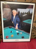 Framed poster, Minnesota Fats, 119 of 500, signed by Jeanne Barnes 1997, 19