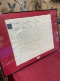 Signed Court Document, January 9th 1824 with stamp, Framed 30